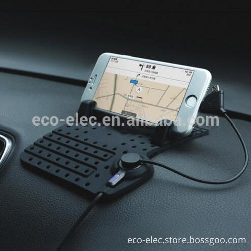 niversal Car Mobile Phone Holder With Charging Cable Dashboard Stand USB Mount Charger Cradle Non-Slip Pad For Phone GPS